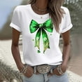 thumbnail image 5 of Ounisa Womens Funny St Patricks Day Bows T Shirts for Girls Cute Short Sleeve Tees for Saint Patricks Day, 5 of 5