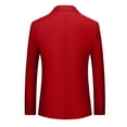 thumbnail image 3 of Fmbrln Mens Plus Size Blazer Jackets Long Sleeve Lapel Collar Solid Suit Coat Office Business Suit Jackets Casual Dressy Blazer Jackets Red XL, 3 of 4