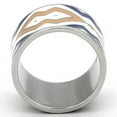 thumbnail image 3 of High polished (no plating) Stainless Steel Ring with Epoxy in Multi Color for Women Multi Color Stone Color Style TK841 Size 8, 3 of 4