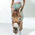 thumbnail image 2 of Wyobmus Fashion Comfy Sweatpants for Women Drawstring Elastic High Waist Lounge Pants Streetwear Cute Donkey Printed Cinch Bottom Length Pants Gray, 2 of 5
