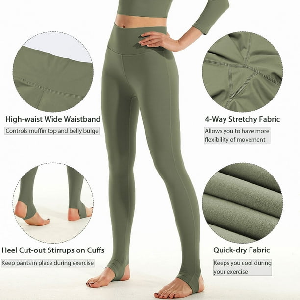 Leggings for Women Cross Waisted No See-Through Tummy Control Elasticity  Yoga Pants Exercise Running Legging Tights Army Green : :  Clothing, Shoes & Accessories