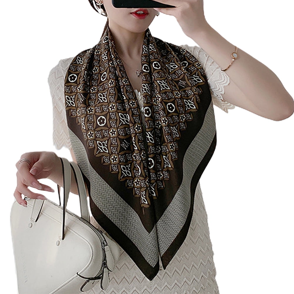 Head Scarf for Women Satin Large Hair Scarves Bandanas Square Silk