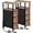 Rustic Brown + Black, variant on Narrow End Tables Living Room Set of 2 with Charging Station, Skinny Side Table with Fabric Drawers, Slim Nightstand for Bedroom, Small Spaces, Couch, Rustic Brown and Black