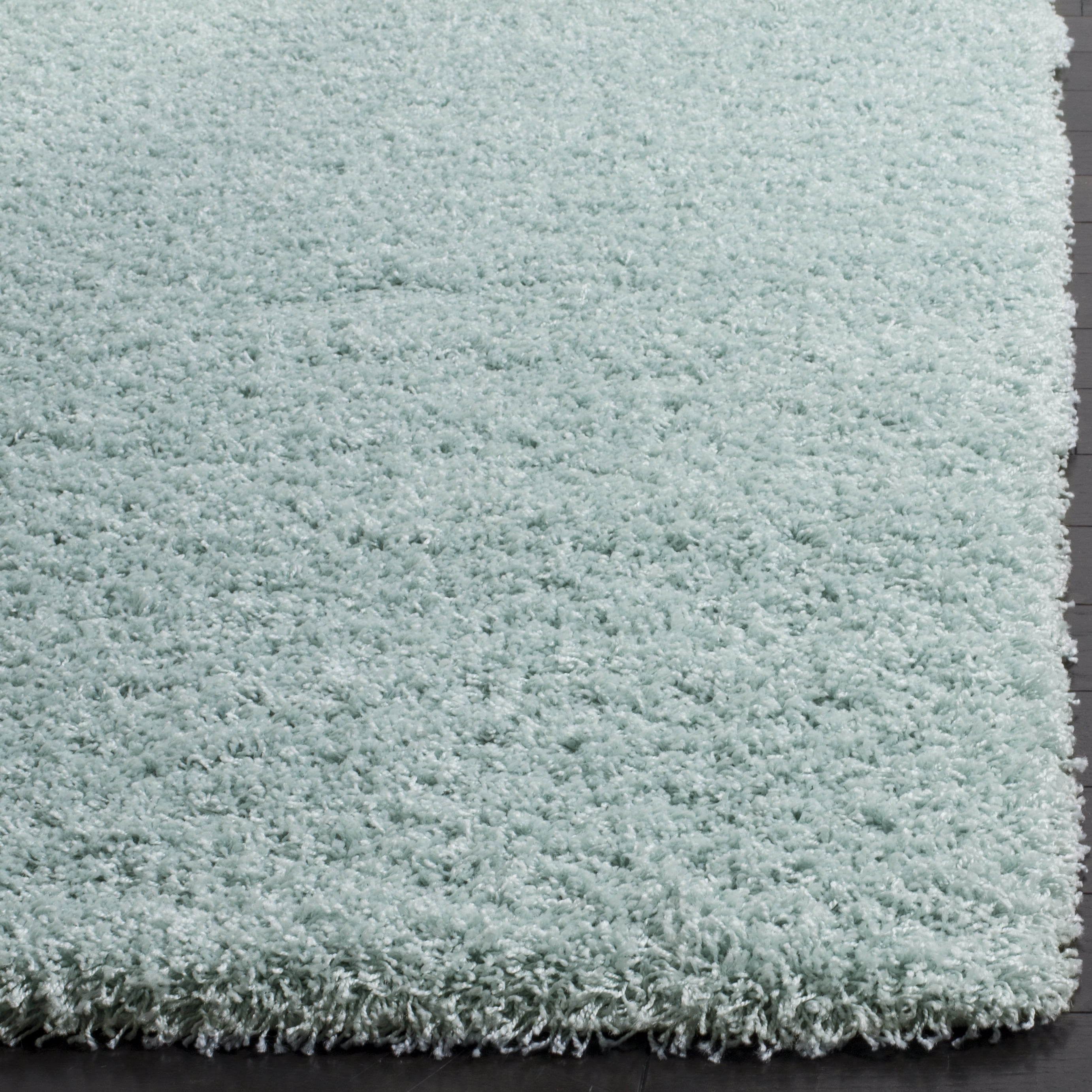 SAFAVIEH Laguna Neven Plush Solid Shag Runner Rug, Light Blue, 2'3" x 12'