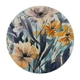 thumbnail image 4 of Acheng Flowers Leaves Botanical Round Tablecloth Waterproof 100% Polyester Fiber for Picnic Dining Kitchen Farmhouse 54-58, 4 of 8