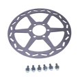 thumbnail image 1 of Rotor de freno de disco de 180 mm, reemplazo de disco de freno de 38 mm de diámetro interior, con tornillos para piezas de reparación de bicicletas, 1 of 8