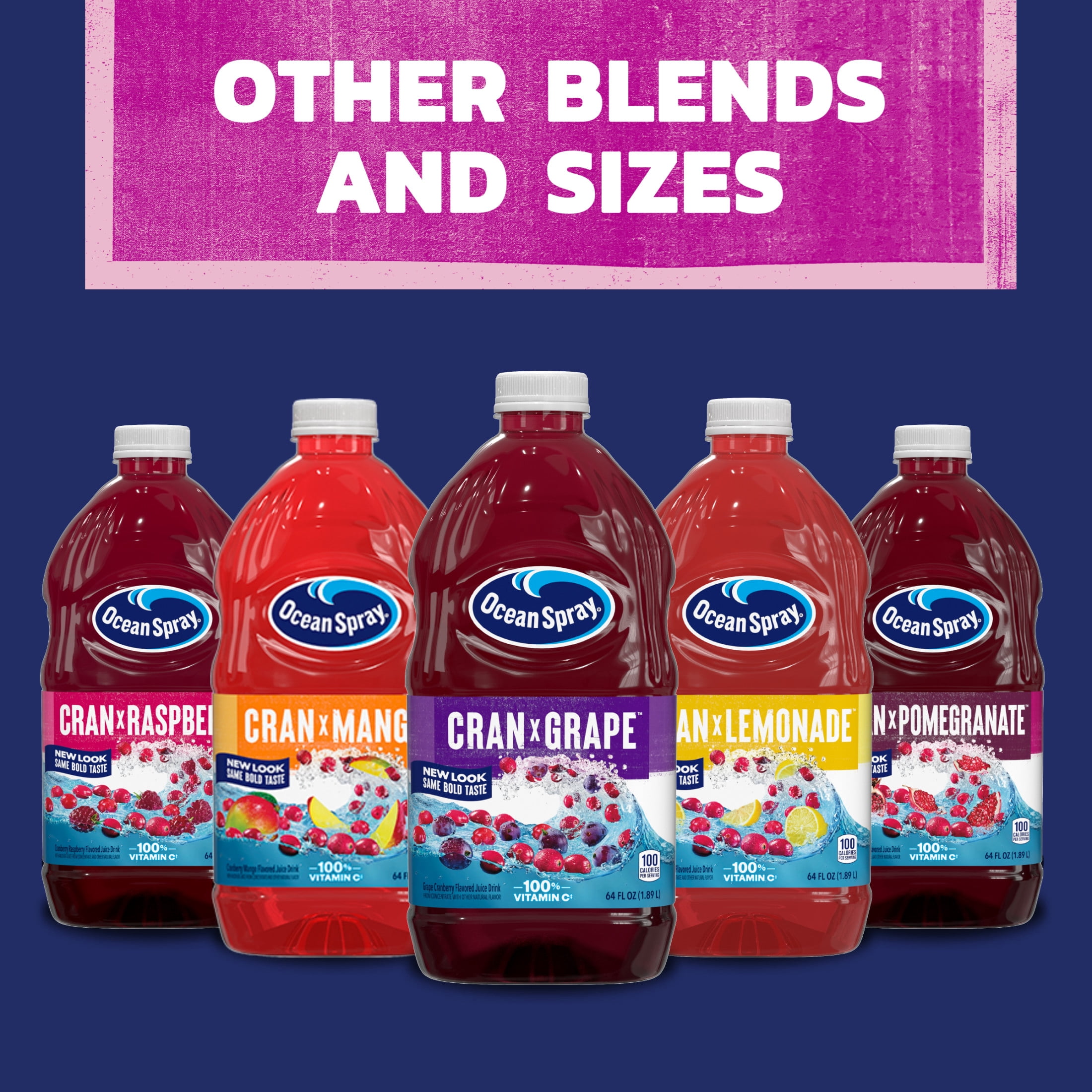 Ocean Spray® Cran X Passion Fruit™ Juice Drink – 64oz Bottle
