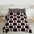 thumbnail image 2 of Feelyou Red Christmas Tree Full Size Comforter Sets, Square Plaid Buffalo Bedding Comforter Set, Teens Boys Girls Kids Reversible Bedding Sets, Ultra Soft Home Decor, 3pcs, 2 of 8