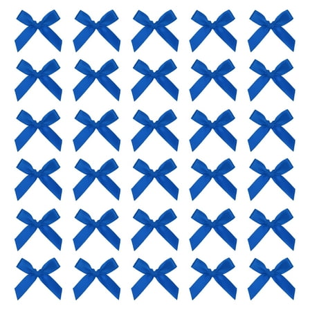 Mini Ribbon Bow 1.8 Inch Mini Small Fabric Satin Ribbon Flower Bows for Craft DIY Cake Sewing Wedding Birthday Party Wrapping Christmas Decoration, (Pack of 70, Dark Blue)