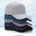 thumbnail image 4 of Gray Unisex Vintage Washed Unstructured Baseball Cap nylon Water-Resistant Beathable Golf Running Cap Laser Cut Mesh Ball Curved Brim Snapback Hat M, 4 of 6