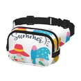 thumbnail image 2 of Fotbe Gnomes Summer Cangurera Cuadrada con Estampado de Doble Capa, Bolsa de Cintura Ajustable Mini para Hombres y Mujeres, 2 of 9