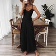 thumbnail image 6 of FRSASU Summer Dresses for Women Sleeveless High Waist Flowy Boho Maxi Dress Beach Vacation Long Sundress Black, 6 of 8