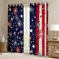 thumbnail image 2 of Feelyou July Fourth Teens Curtains Pack of 2 (42x84 Each), Dreamy Firework Stars Curtains Blackout, Retro American Flag Bedroom Curtains, Window Curtains Decor, 2 of 6