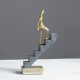 thumbnail image 2 of Escultura de pensador subiendo escaleras, figura moderna, estatua, artículo de decoración de escritorio. S, 2 of 7