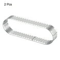 thumbnail image 3 of Uxcell 2pcs Oval Cake Rings, 5.1" x 1.6" Perforated Cake Mousse Ring Oval Cake Mold DIY Baking Tools, 3 of 4
