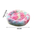 thumbnail image 2 of Plush Super Soft Pet Bed Dog Round Cat Winter Warm Sleeping Cushion Mat Portable Cat Supplies, 2 of 9