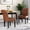 Light Brown, variant on Dark Gray Fabric - Robust Frame and Stain Resistance - Family Celebrations - Comfortable and Long-Lasting Seating (Set of 2)
