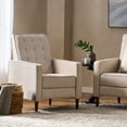 thumbnail image 3 of GDF Studio Macedonia Mid-Century Modern Button Tufted Fabric Recliner, 3 of 12