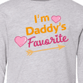 thumbnail image 4 of Inktastic I'm Daddy's Favorite with Arrow and Hearts in Pink Long Sleeve Youth T-Shirt, 4 of 5