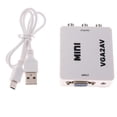 thumbnail image 2 of Adaptador de sonido perfke VGA a RCA AV Compatible Con 1080P NTSC PAL, 2 of 9