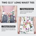 thumbnail image 6 of Pioneer Flower Floral Print Pattern Apron-Garden Aprons for Women with Pockets-Cotton Linen Waterproof Kitchen Cooking Gardening Aprons Adjustable for Kitchen,Cooking,BBQ and Salon 33x27 Inch, 6 of 7