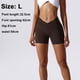 thumbnail image 2 of Pantalones cortos de ciclismo de cintura cruzada para mujer, botas de cintura alta que entrenan pantalones cortos de yoga para correr, 2 of 5
