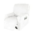 thumbnail image 1 of Labymos Housse de Fauteuil Inclinable Extensible Imperméable en 4 Pcs, Housse de Chaise en Suède, Maison Chambre Salon, 1 of 8