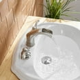 thumbnail image 5 of BWE Widespread Bathroom Faucet Brushed Nickel 2-Handle 3 Holes 8 inch Waterfall Bathroom Faucet with Pop Up Drain Assembly with Overflow Lavatory Basin Vanity Sink Mixer Tap Supper Line Lead-Free, 5 of 8