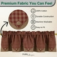 thumbnail image 2 of Park Designs Sturbridge Red Point Valance 15''L, 2 of 5