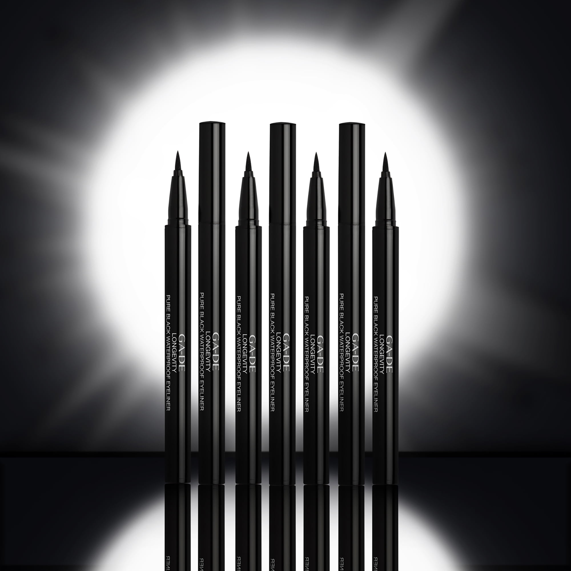 GA-DE Longevity Pure Waterproof Eyeliner, Liquid Eyeliner, Black, 0.01 oz