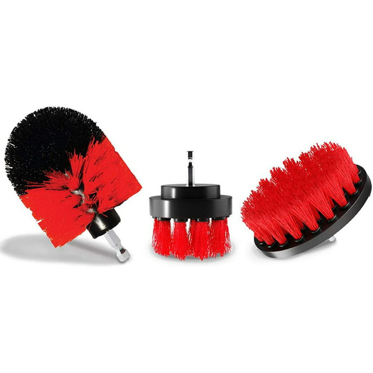 Drill Brush Attachment Set, Scrub Brush Power Scrubber Drill Brush Kit(11  Pieces), Scouring Pad All Purpose Cleaning Kit for Bathroom, Toilet, Grout