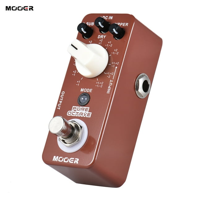 MOOER PURE OCTAVE Mini Pédale d'effet de guitare 11 Modes d'octave True Bypass Full Metal Shell