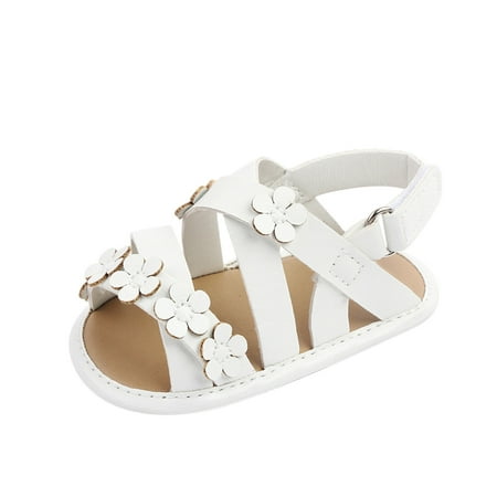 

QYZEU Toddler Wide Sandals Toddler Size 6 Sandals Summer Children Baby Toddler Shoes Boys And Girls Sandals Flat Bottom Light Open Toe Breathable Comfortable Solid Flower