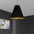 thumbnail image 2 of Dainolite Anaya Large 1-Light 100W Fabric Pendant in Black/Gold, 2 of 2