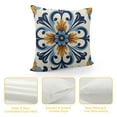 thumbnail image 4 of Nawypu  Blue Gold Flower Decorative Throw Pillow Covers Durable Fabric Two Sides Pattern Pillowcase Hidden Zipper Closure for Couch Sofa Patio, 4 of 5