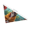 thumbnail image 3 of Naloa Meditating French Bulldog Dog Bandanas 1PC Washable Triangle Dog Scarfs Premium Durable Fabric, for Small Medium Large Dogs and Cats, 3 of 6
