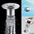 thumbnail image 6 of HomeLife Pop-Up Sink Stopper for 1.1-1.45 Inch Upgraded 2-in-1 Design with Removable Stainless Steel Basket Hair Catcher Easy Install Clean Bathroom Sink Stopper Replacement, 6 of 13