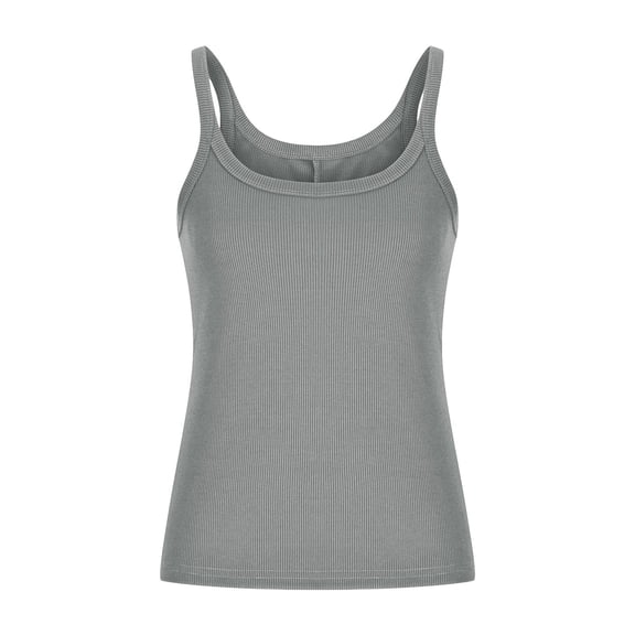 Admvng Ribbed Tank Top for Women Plus Size Scoop Neck Cami Basic Sleeveless Stretchy Camisole
