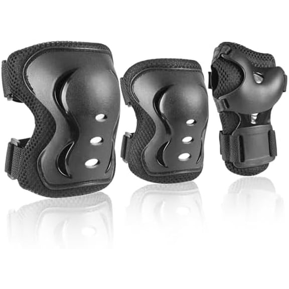 Knee Pad Elbow Pads and Wrist Guards Protective Gear Set for Skateboarding Cycling Roller Skating Inline Skating Scooter Riding BMX Biking Sports