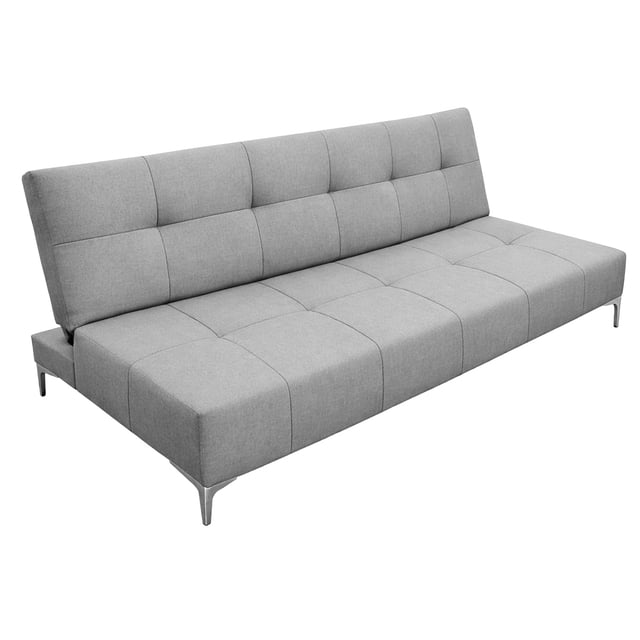 Sofá Cama Reclinable El Bazar Store Vegas Lino Plata Futon 3 Posiciones EL BAZAR STORE Moderno abotonado
