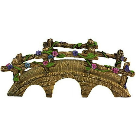Twig & Flower The Magical Garden Fairy Bridge with Hand Painted Flowers & Vines by Twig & Flower miniature-garden-buildings-and-structures