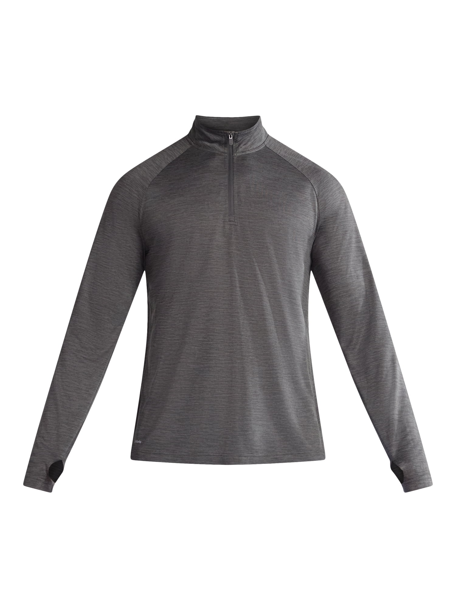 Athletic Works Men's & Big Men's Space Dye Jersey Quarter Zip Long Sleeve Shirt, Sizes S-3XL