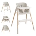 thumbnail image 1 of Silla alta mloong 4 en 1 ajustable para bebé y niño pequeño, beige, 1 of 7