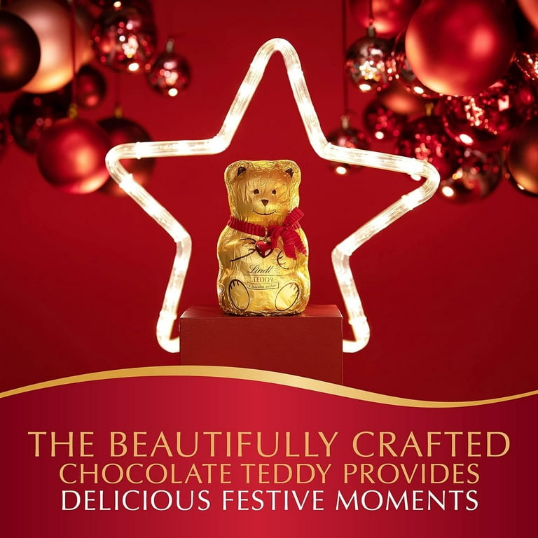 Lindt Holiday Teddy Bear Assorted Chocolate Candy Advent Calendar, 4.5 oz.  - Walmart.com