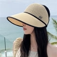 thumbnail image 3 of Breathable Straw Hat with Large Brims Fisherman Hat for Women Vacation Camping, 3 of 15