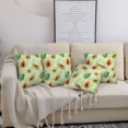 thumbnail image 7 of Throw Pillow Covers, Tropical Papaya leaf Soft Square Pillow Cases with Invisible Zipper for Couch Bed Sofa, Farmhouse Fall Home Decor 12"x12", 7 of 7