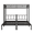 Black, variant on Tcbosik Triple Bunk Bed, Twin Over Twin Over Twin Size Metal Bunkbed Frame with Ladder and Guardrail, Space Saving, White