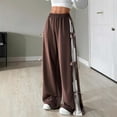 thumbnail image 5 of VNKIDY Women's Casual Pants Solid Color Side Bow Wide Leg Pants Elastic Waisted Stylish Design Soft Fabric Trousers For Casual Daily Outdoor Leisure Activities Fashionable Trousers, 5 of 9