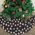 thumbnail image 3 of Pine Tree Xmas Tree Skirt - Pink Yellow Cedar and Snowflake Tree Skirt 30 Inch Tree Mat for Holiday Party Home Indoor, 3 of 6