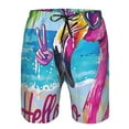 thumbnail image 3 of Logiee Tropical Flamingo Summer Print Mens Swim Trunks Quick Dry Board Shorts,Breathable Hawaii Beach Shorts Swimwear Bathing Suits-Large, 3 of 6